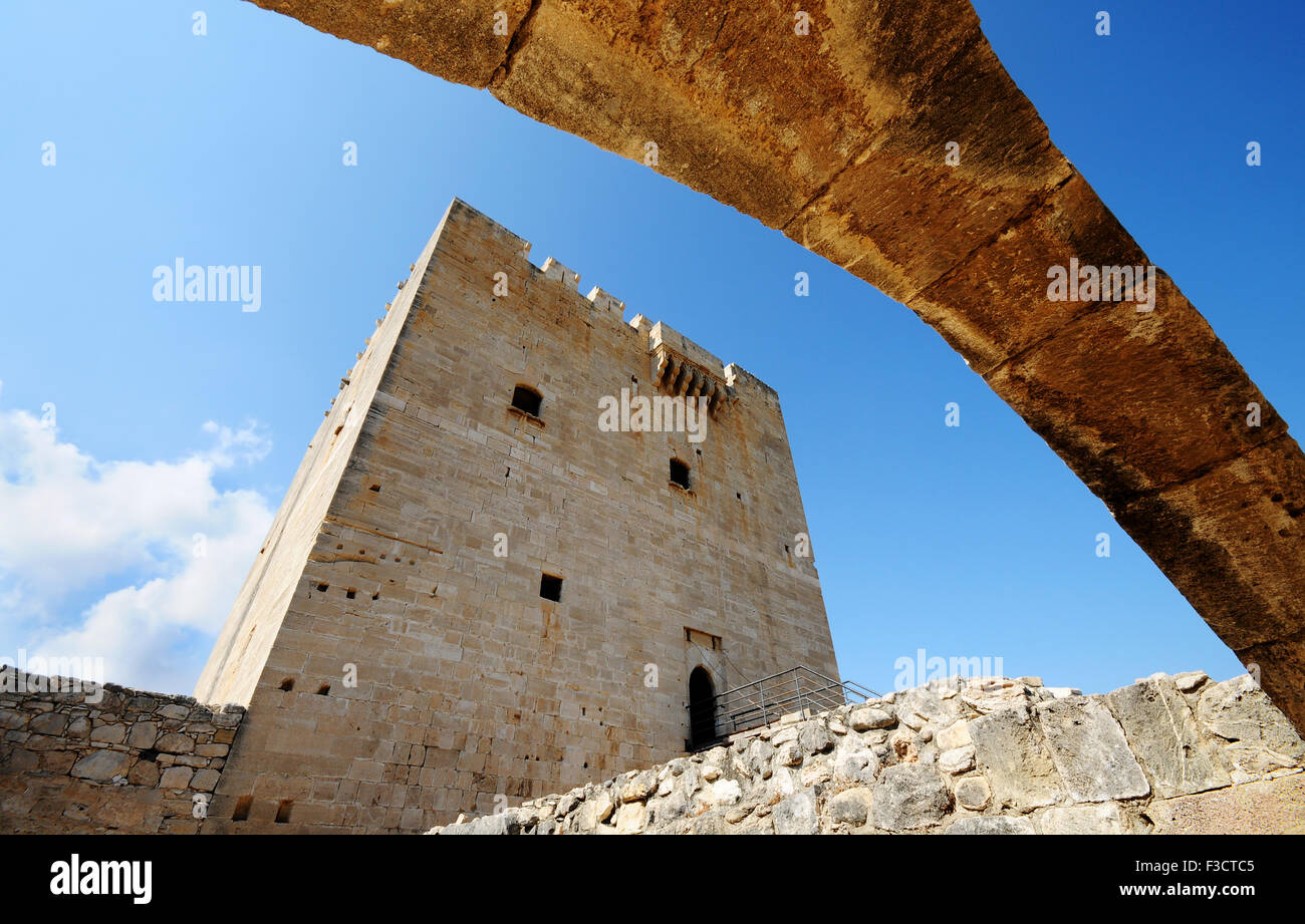 The famous ancient castle of Kolossi at Limassol district area in Cyprus Stock Photo