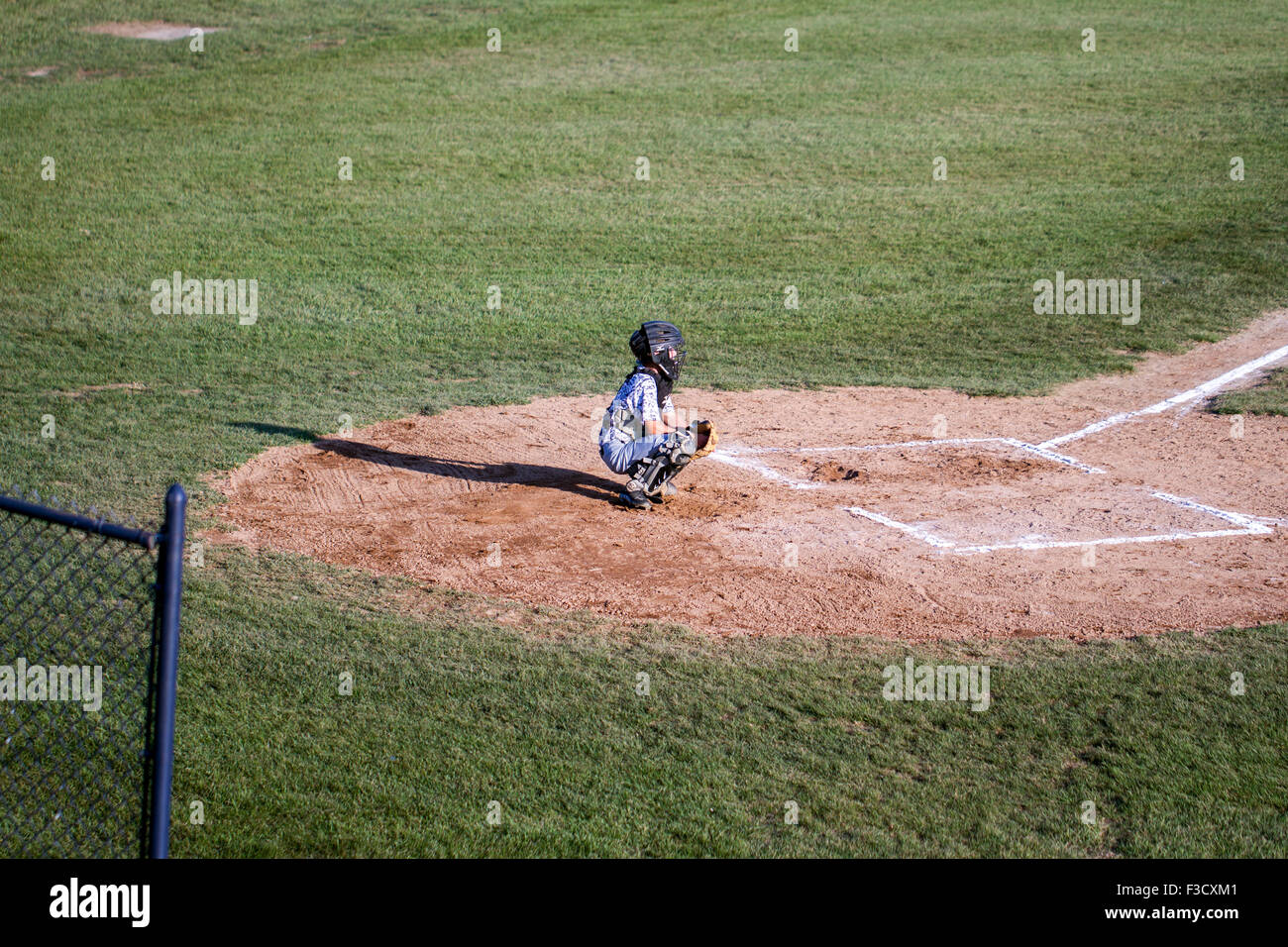 Home base - baseball Stock Photo