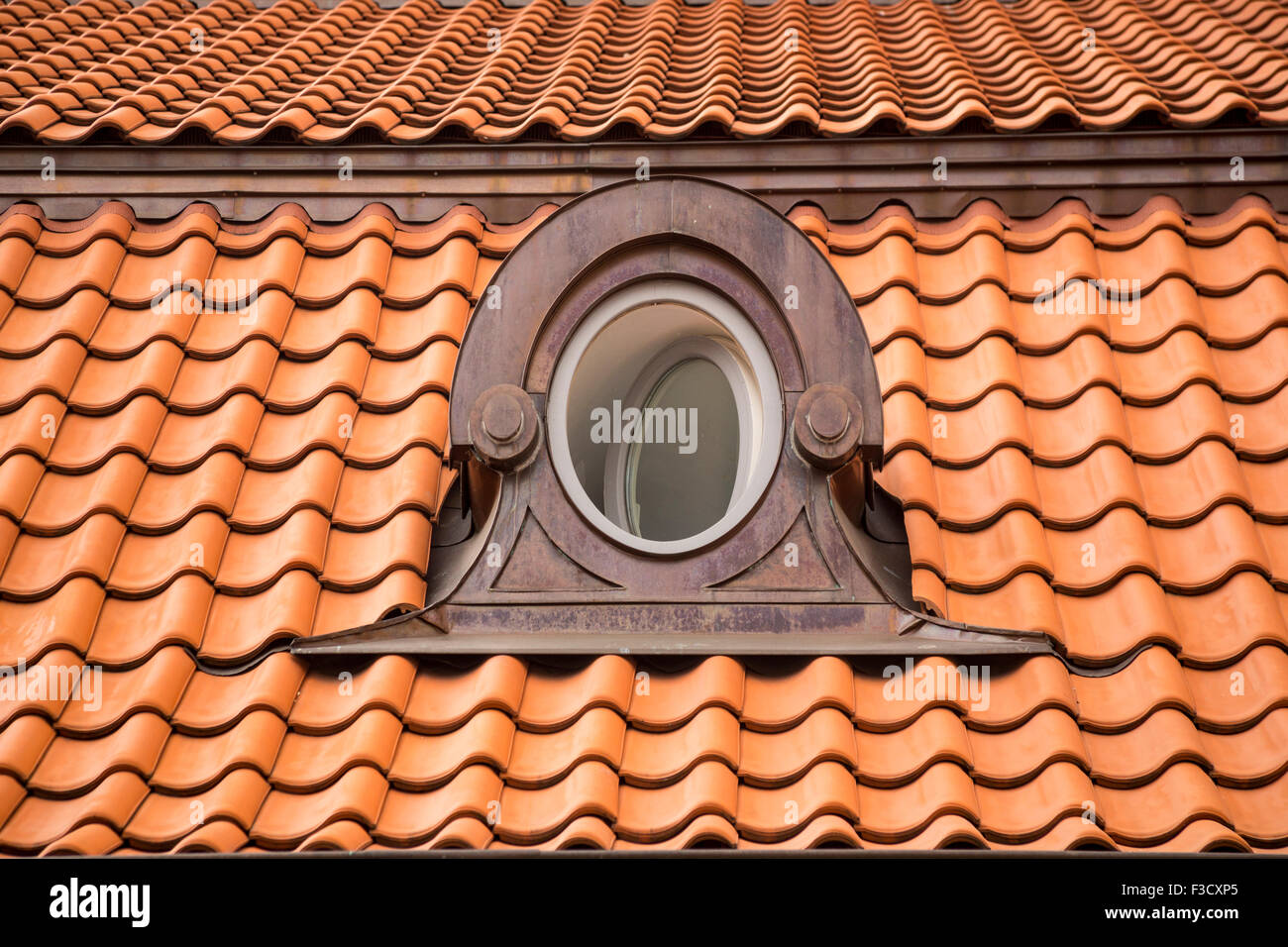 Poland Bialystok tiled roof with dormer window Stock Photo Alamy