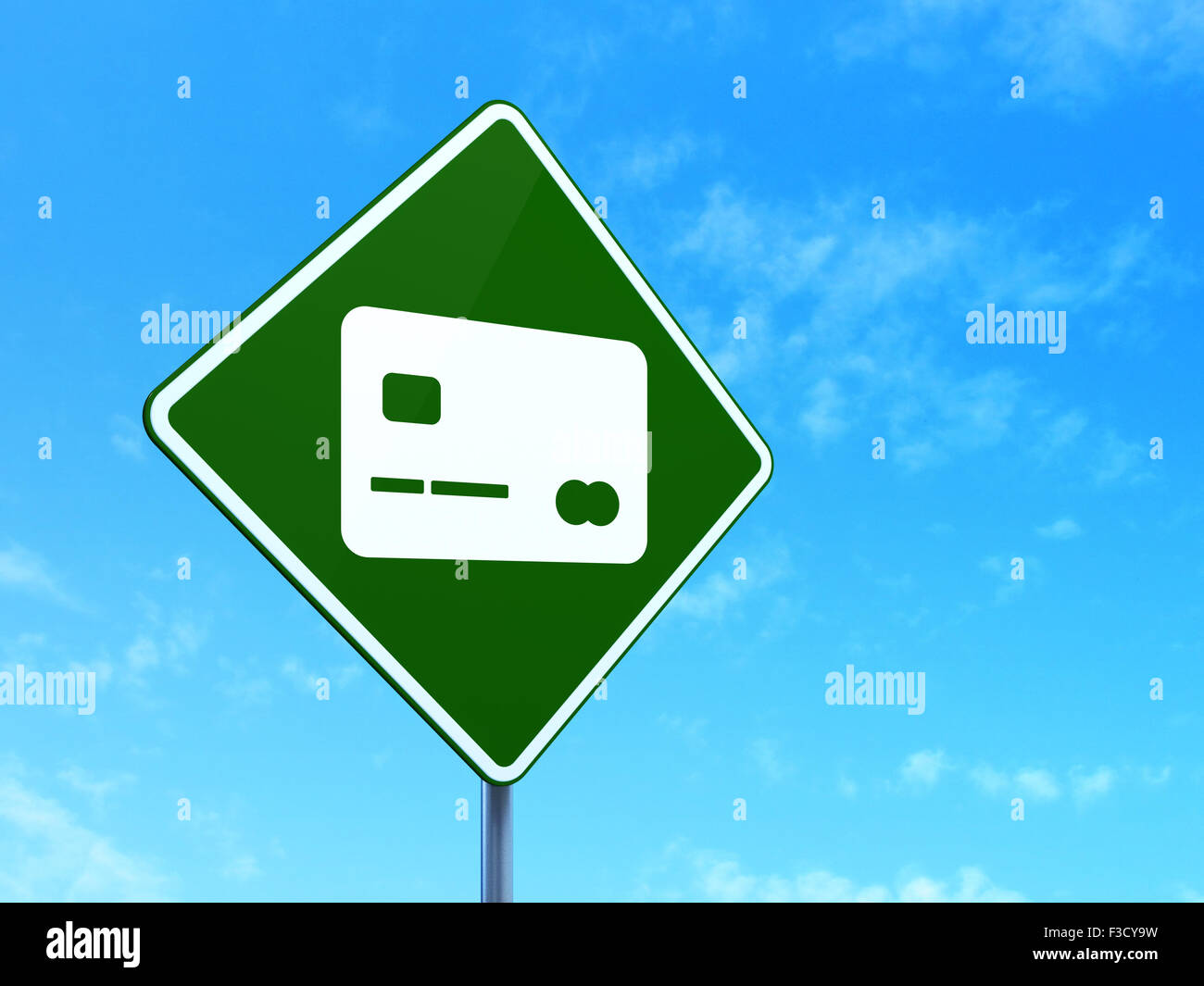 Banking concept: Credit Card on road sign background Stock Photo - Alamy