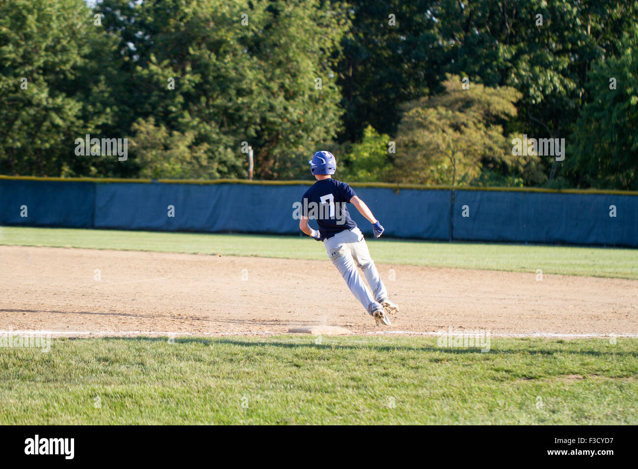 Playing Baseball Stock Photo