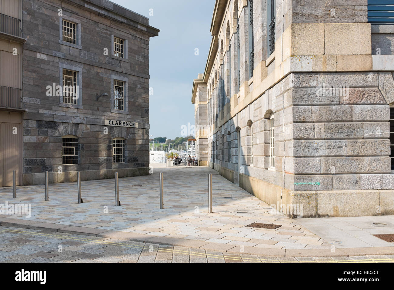 Detail of some of the Grade 1 listed buildings at Royal William Yard in Plymouth designed by Sir John Rennie Stock Photo