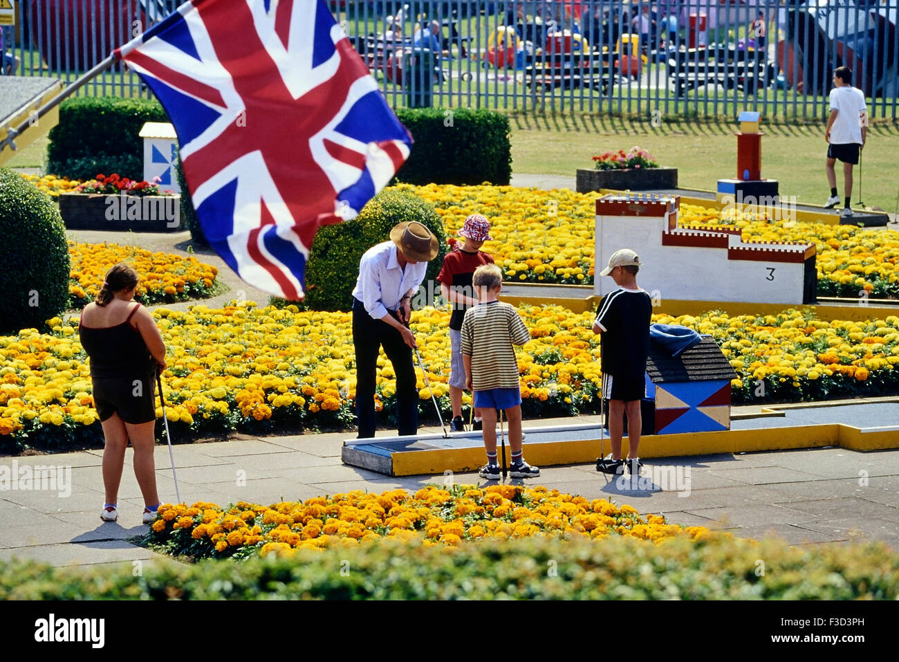 Crazy golf at the seaside resort of Skegness. Lincolnshire. England. UK Stock Photo