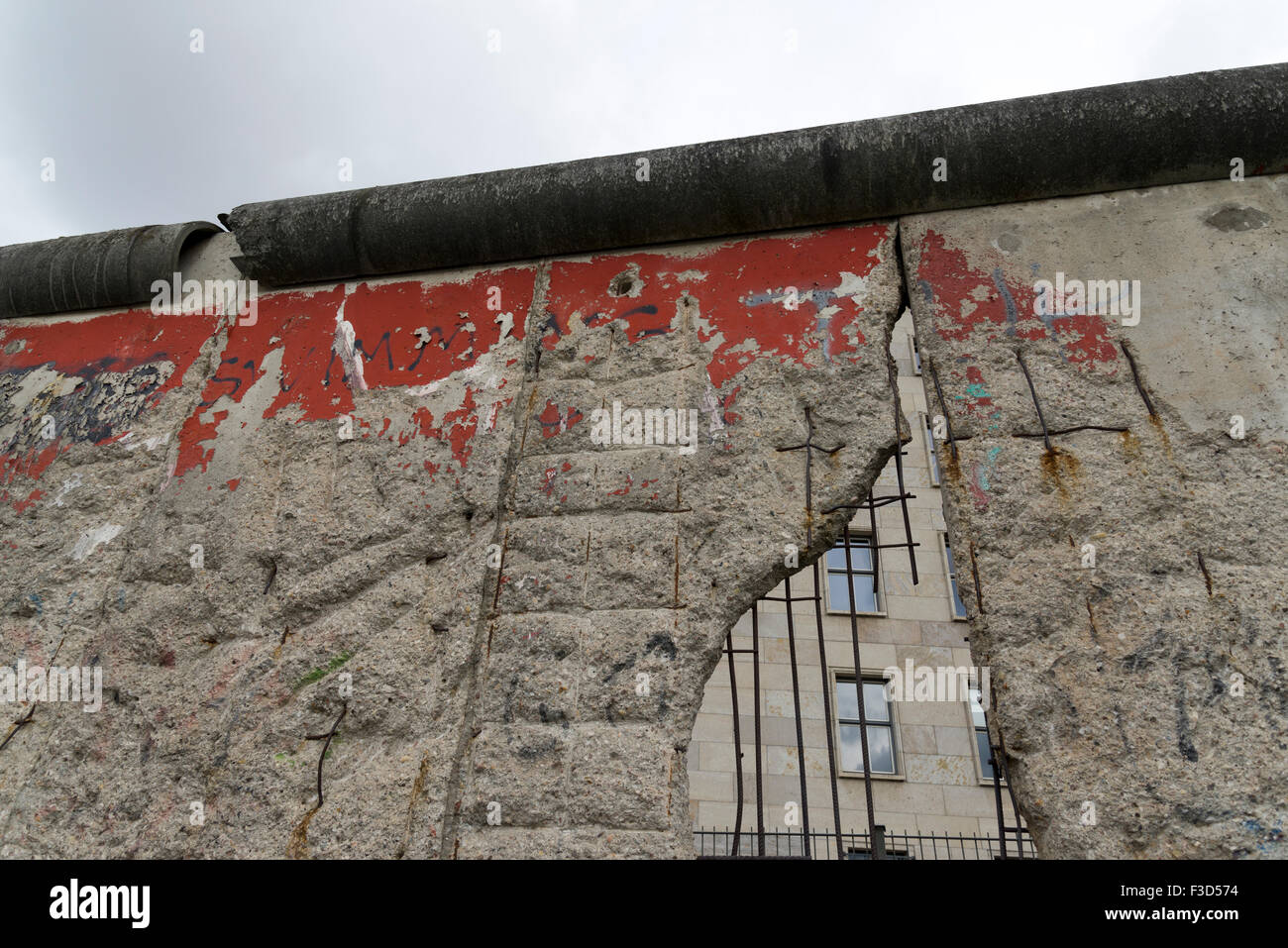 Part of the original Berlin Wall in Berlin, Germany Stock Photo