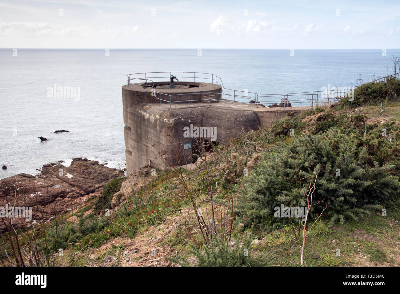 Command bunker at Battery Lothringen at Noirmont Point Stock Photo