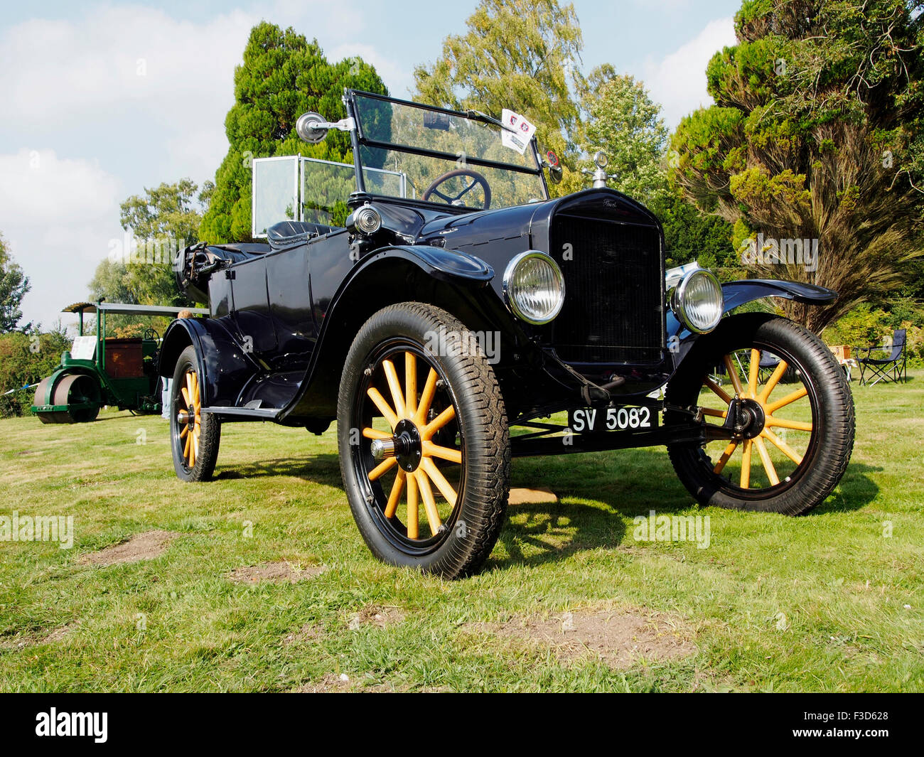 An early 1920's Model T Ford car - a T3 type in immaculate condition at a vintage rally. Stock Photo