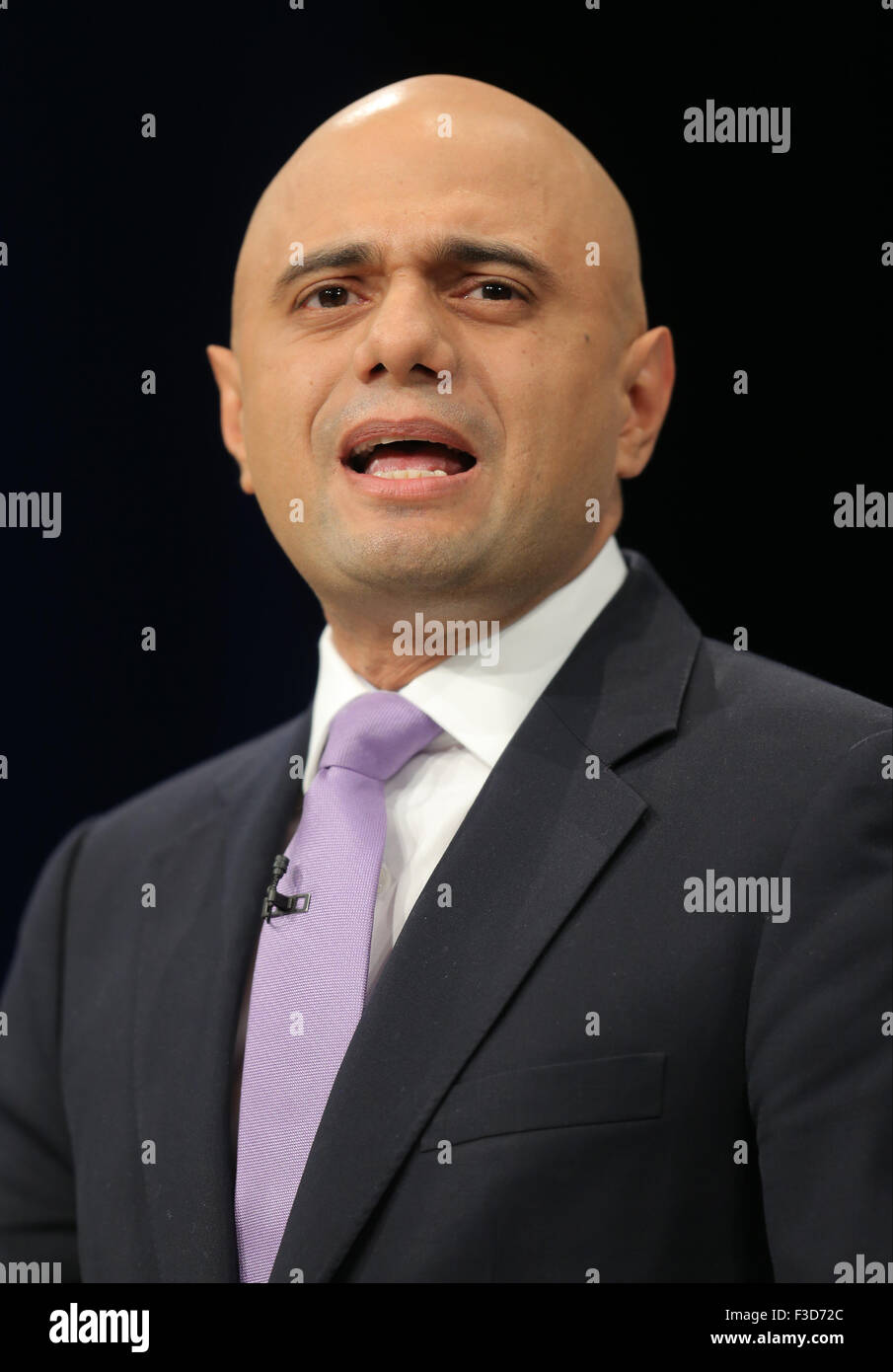 Sajid Javid Mp Secretary Of State For Business, Innovation And Skills Conservative Party Conference 2015 Manchester Central, Manchester, England 05 October 2015 Addresses The Conservative Party Conference 2015 At Manchester Central, Manchester Credit:  Allstar Picture Library/Alamy Live News Stock Photo