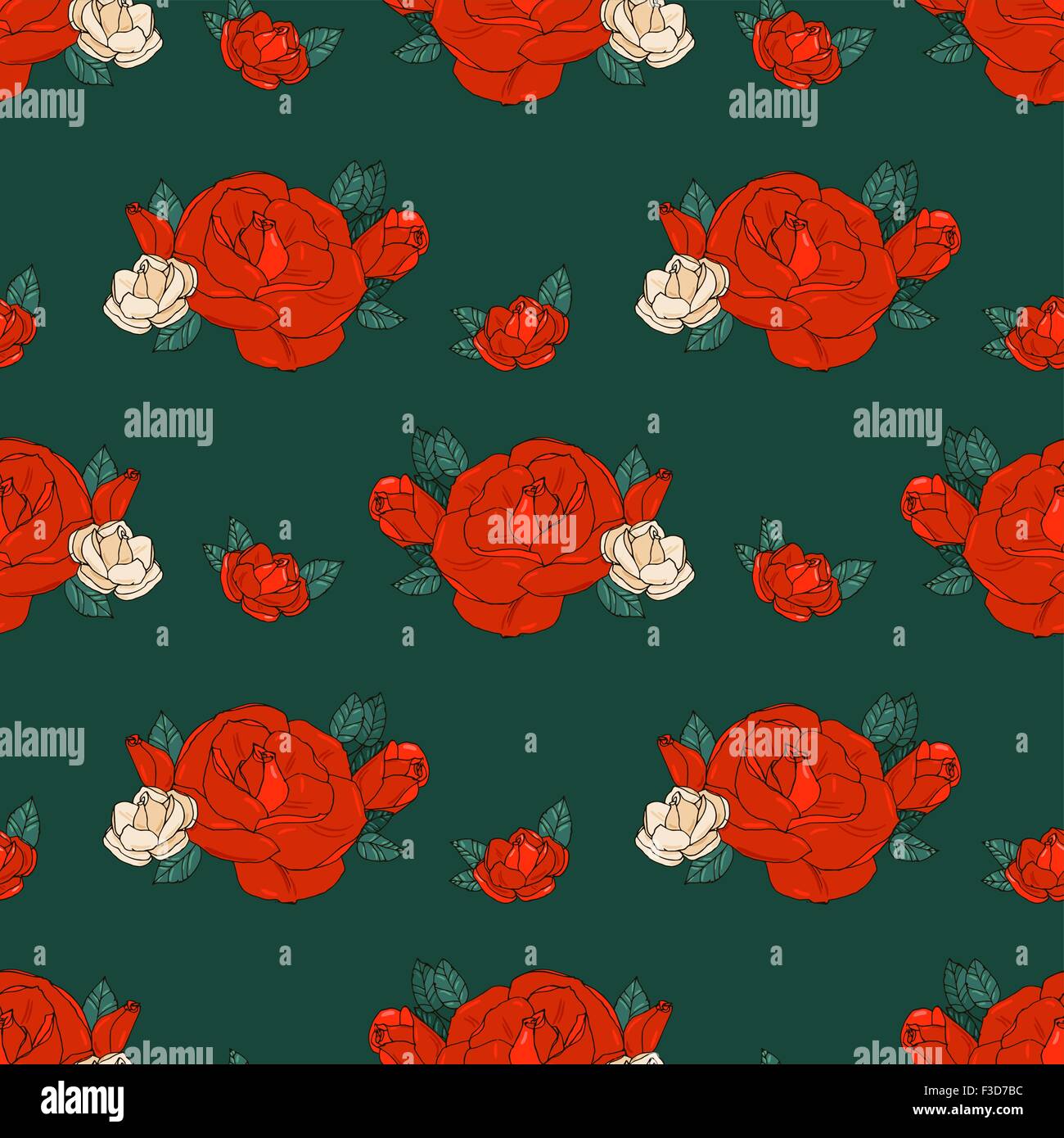 seamless pattern with roses Stock Vector Image & Art - Alamy