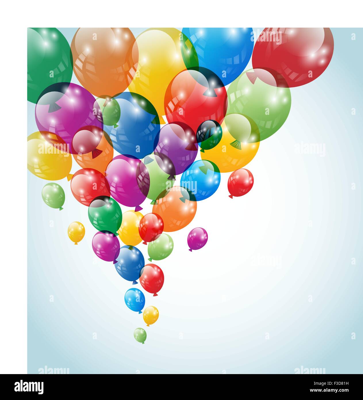 Balloons flying in the air. No mesh items. Screen blend mode. EPS 10 vector  file. / Balloons Stock Vector Image & Art - Alamy