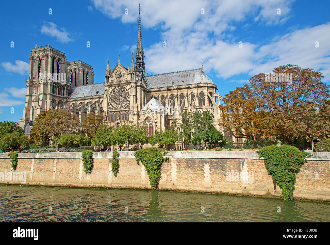 Famous Notre Dame in Paris, France Stock Photo