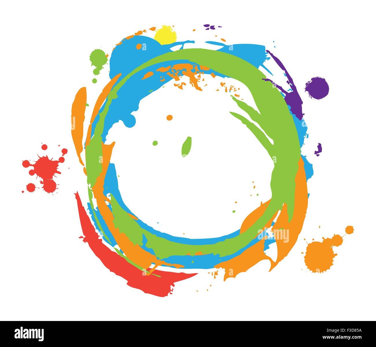 Vector, Paint, Abstract, Colorful, Ink, Splash, Stock Vector