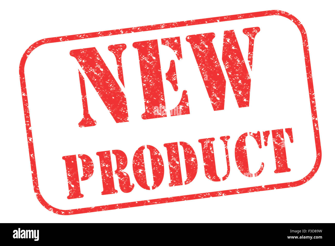 Rubber stamp 'NEW PRODUCT' on white Stock Photo