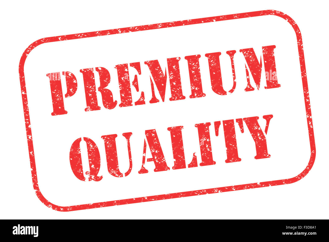 Rubber stamp 'premium quality' on white Stock Photo