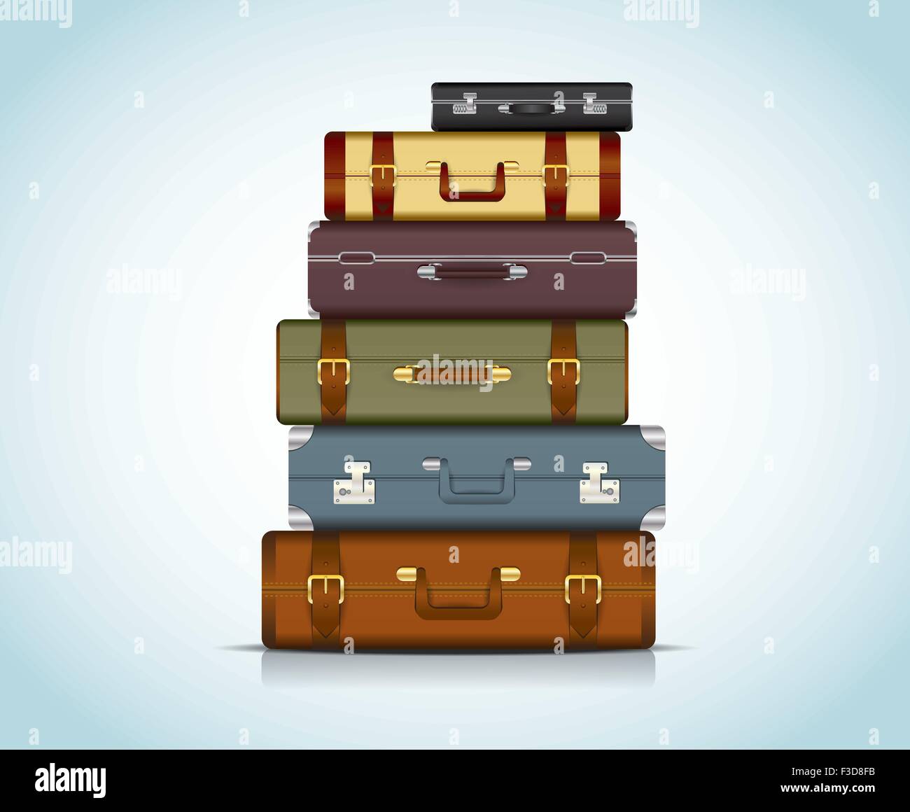 Vector, Travel, Suitcase, Luggage, Vacation, Trip Stock Vector