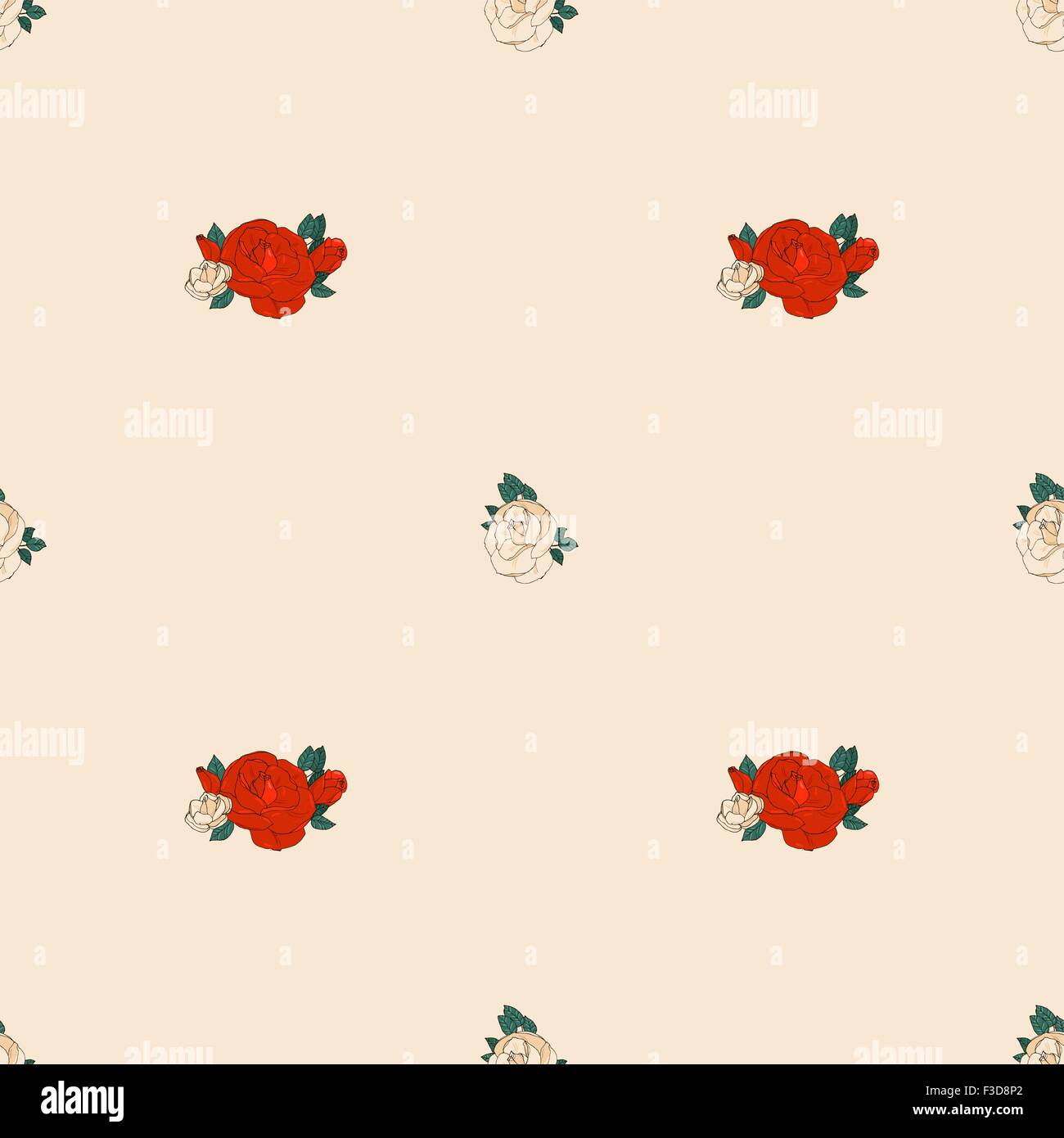Seamless pattern with roses Stock Vector Image & Art - Alamy