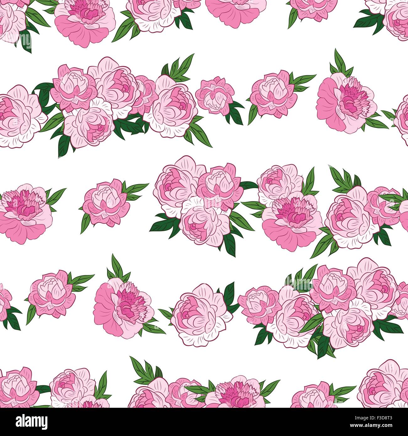 Seamless pattern with pink peonies Stock Vector Image & Art - Alamy