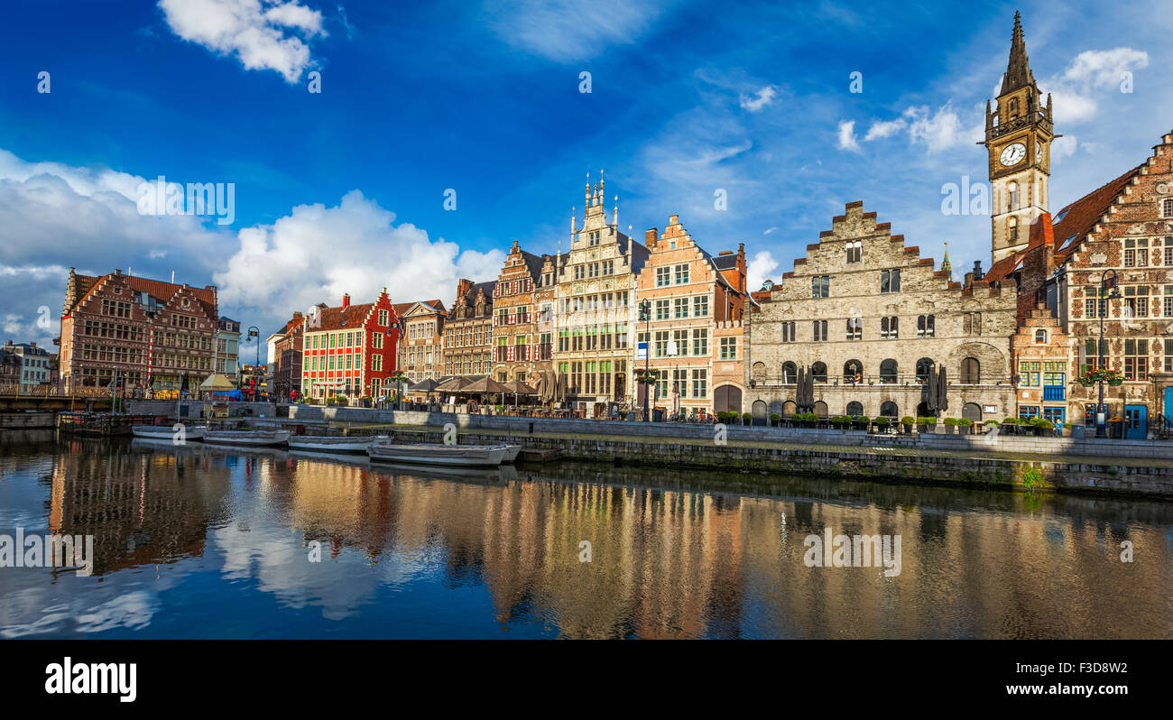 Historical Center Of Gent, Belgium Stock Photo By