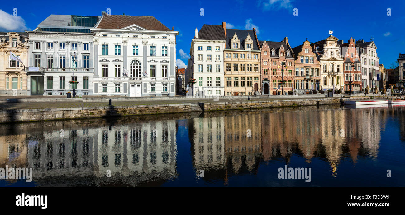 Ghent canal. Ghent, Belgium Stock Photo