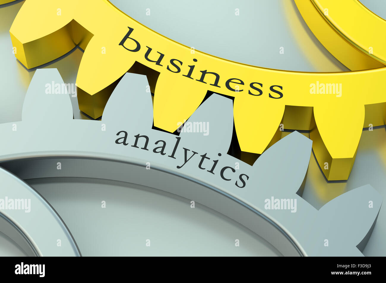 Business Analytics concept on the gearwheels Stock Photo