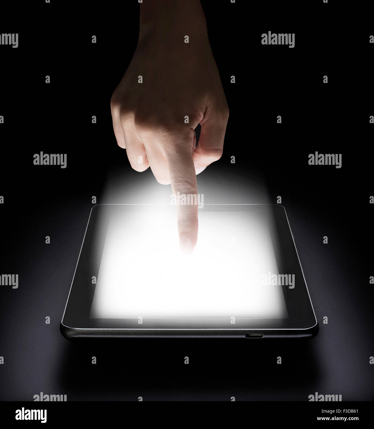 Touching the tablet hi-res stock photography and images - Alamy