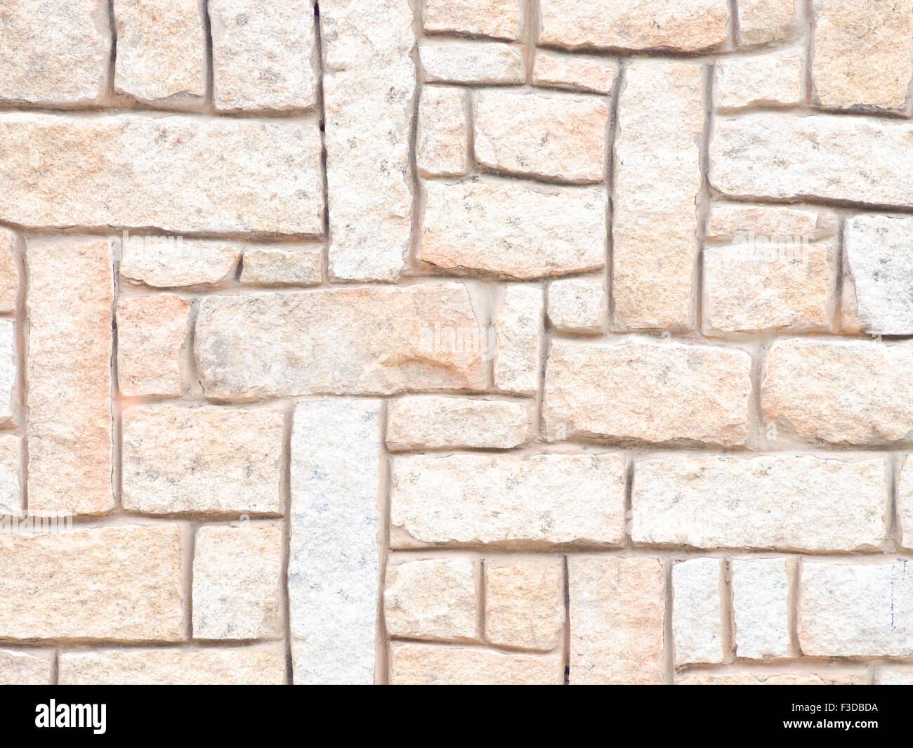 Basalt blocks lined. Close up of a wall of stone. Stock Photo