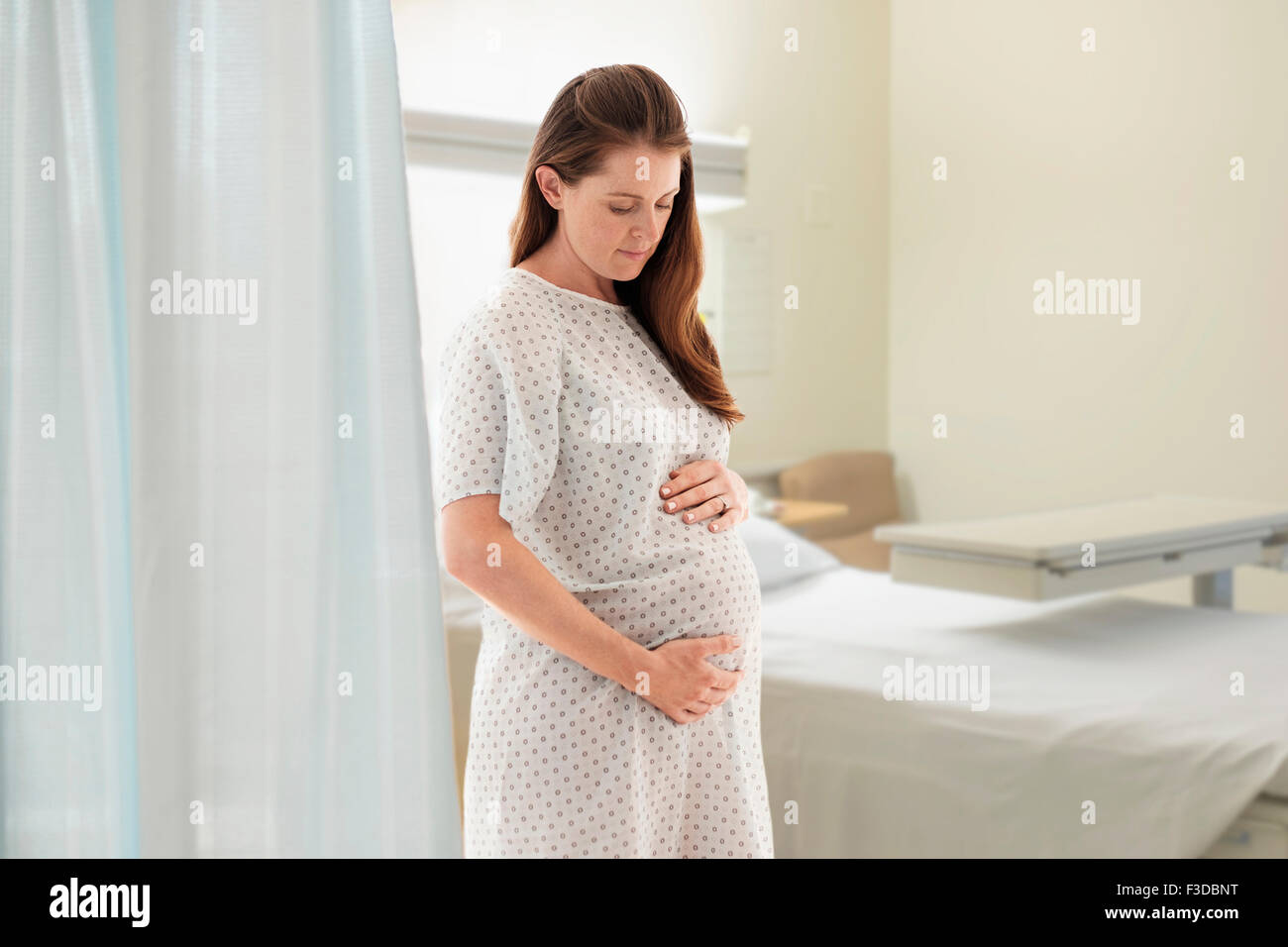 Pregnant Woman At Hospital Stock Photo Alamy