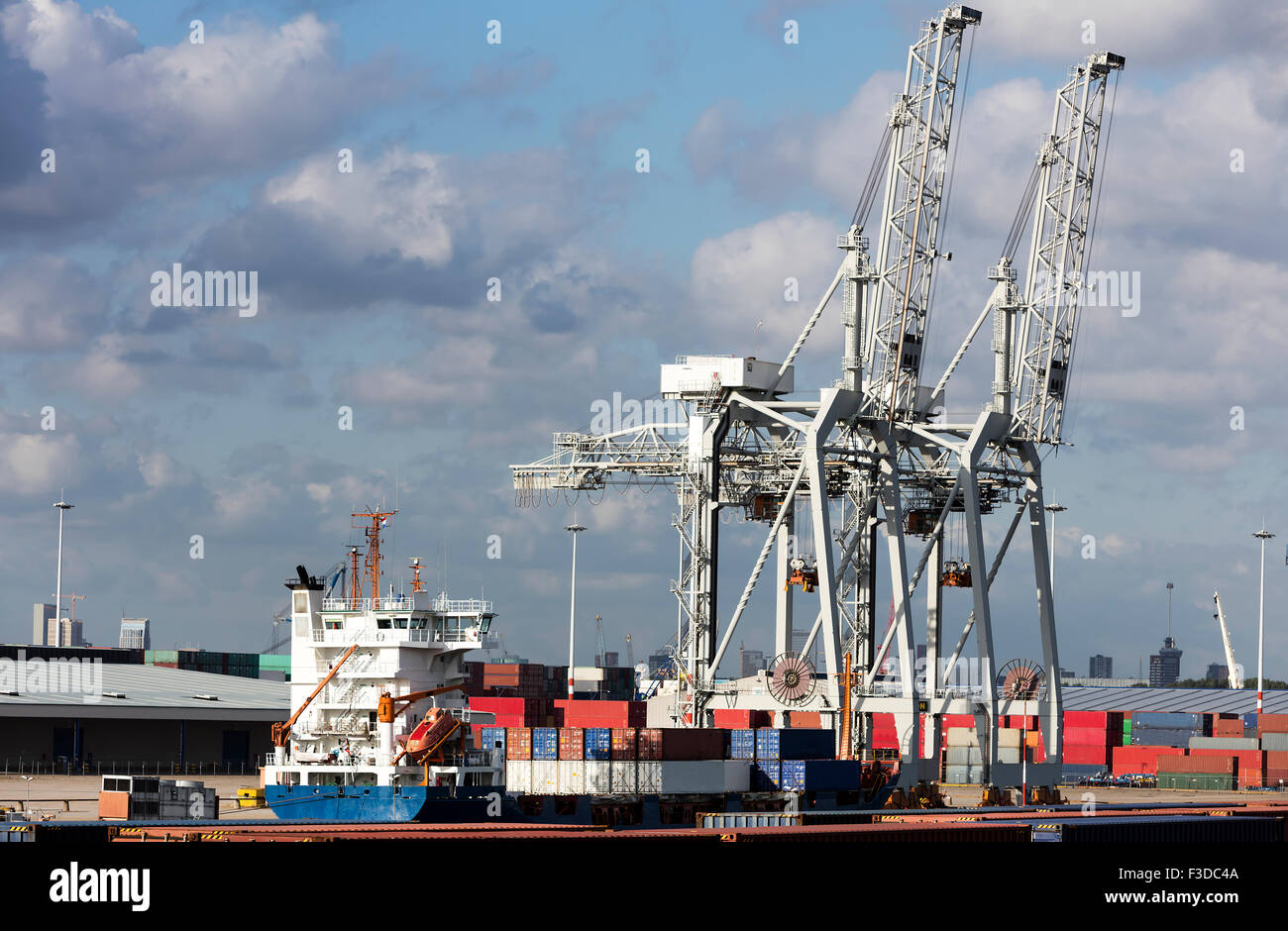 Cargo containers stacked hi-res stock photography and images - Alamy