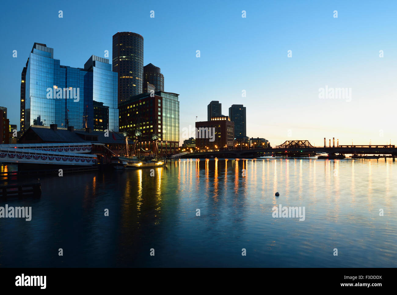 View of Fort Point Channel at dawn Stock Photo - Alamy