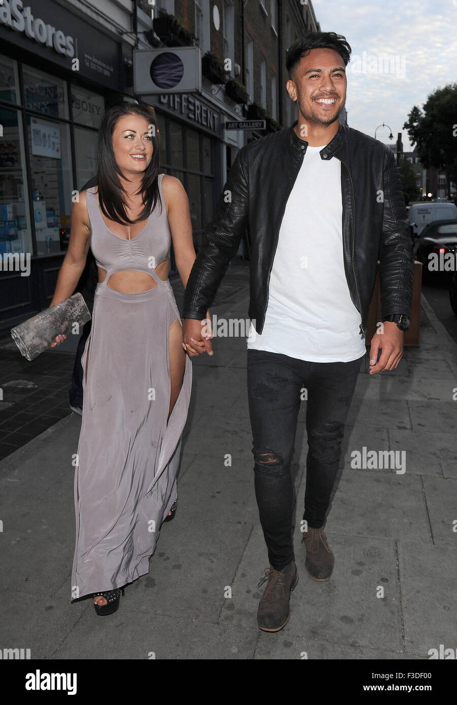 Celebrities leaving Elysee restaurant Featuring: Jess Impiazzi, Denny