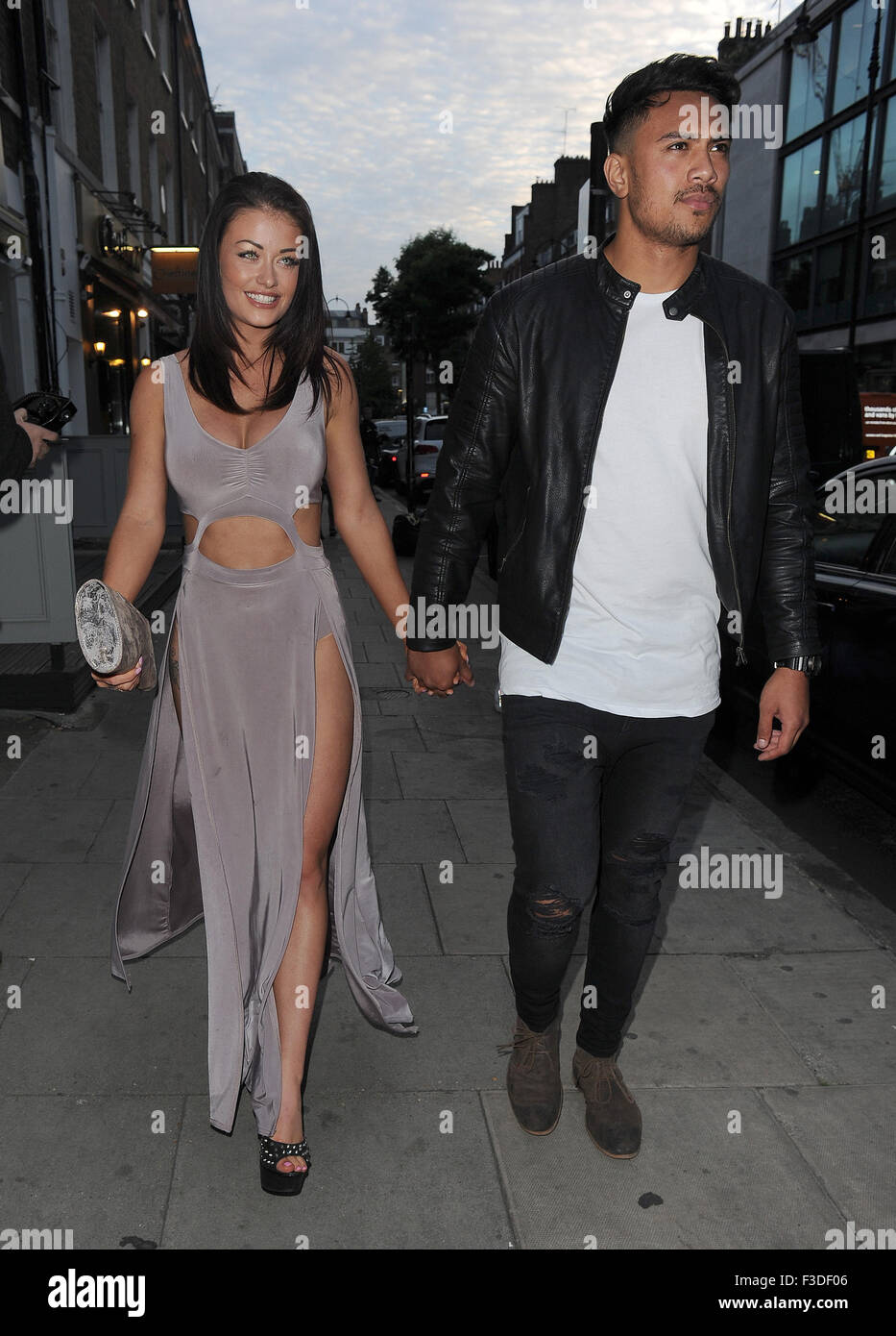 Celebrities leaving Elysee restaurant Featuring: Jess Impiazzi, Denny