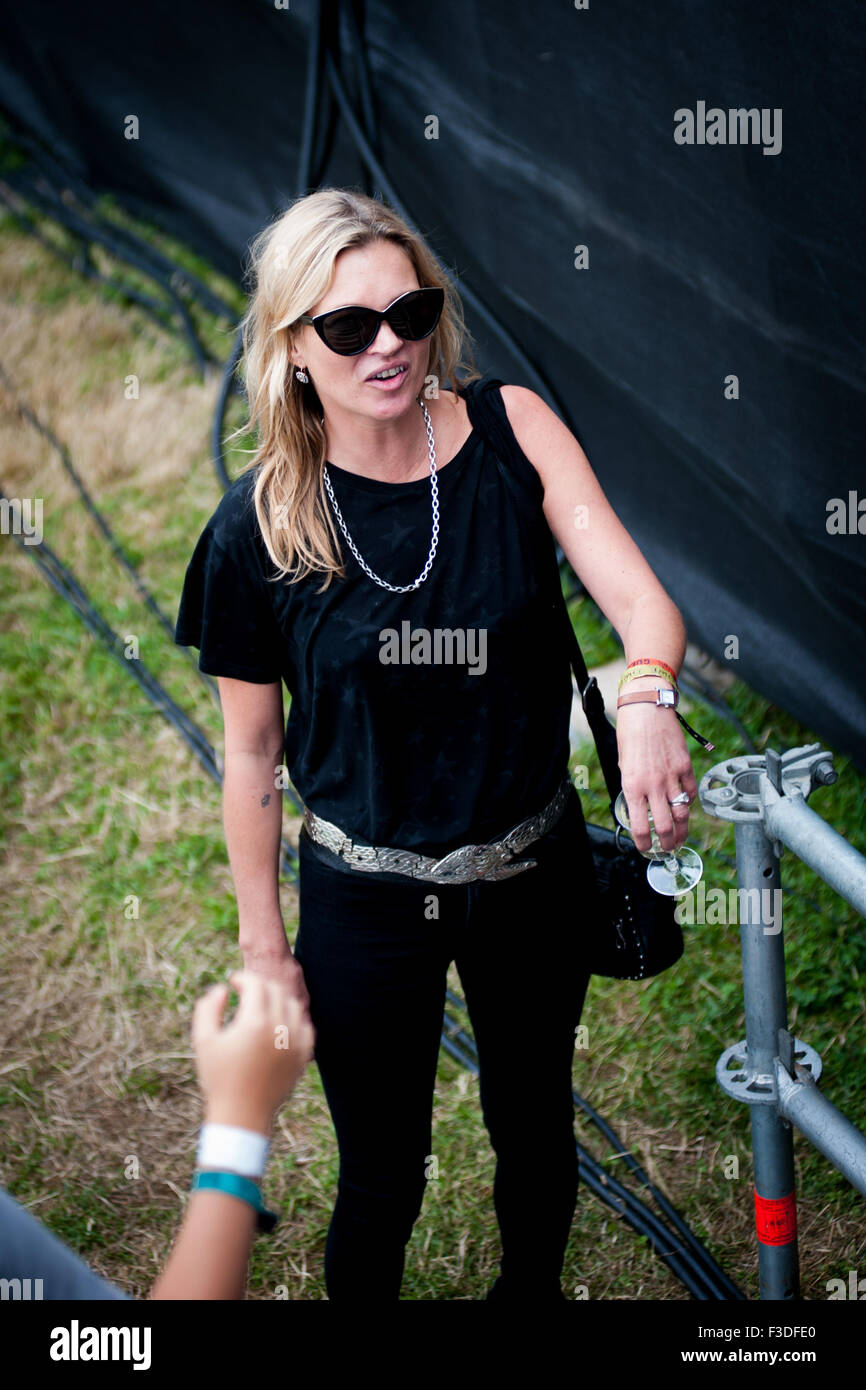 Kate Moss, supermodel at Big Feastival 2015 Stock Photo