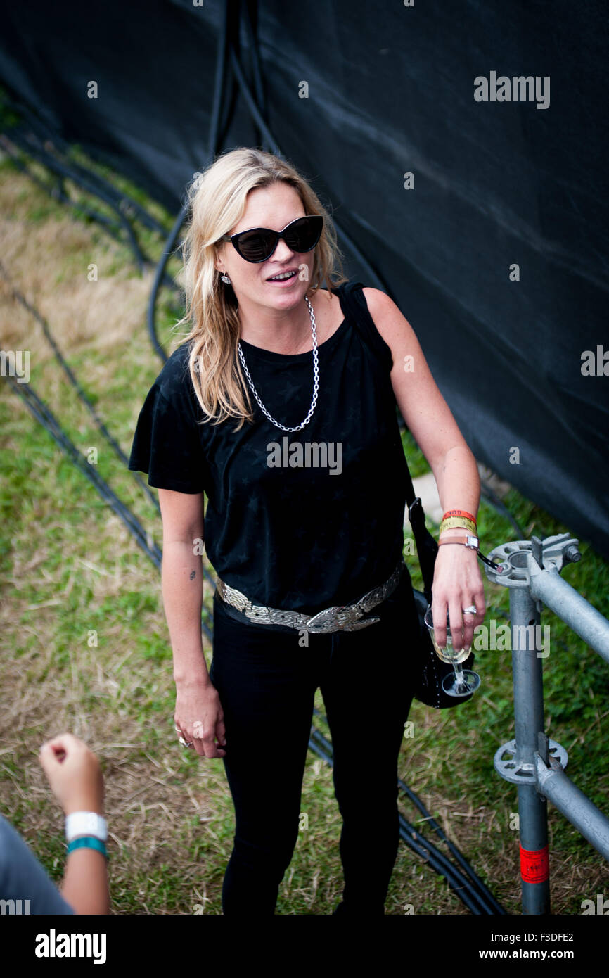 Kate Moss, supermodel at Big Feastival 2015 Stock Photo