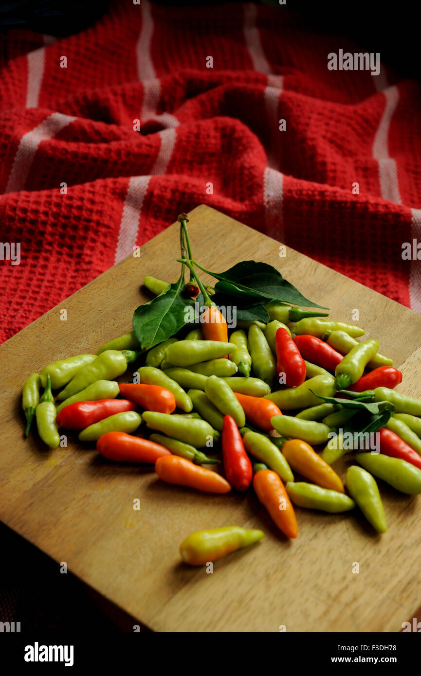 Thai chili peppers. Very spicy Stock Photo Alamy