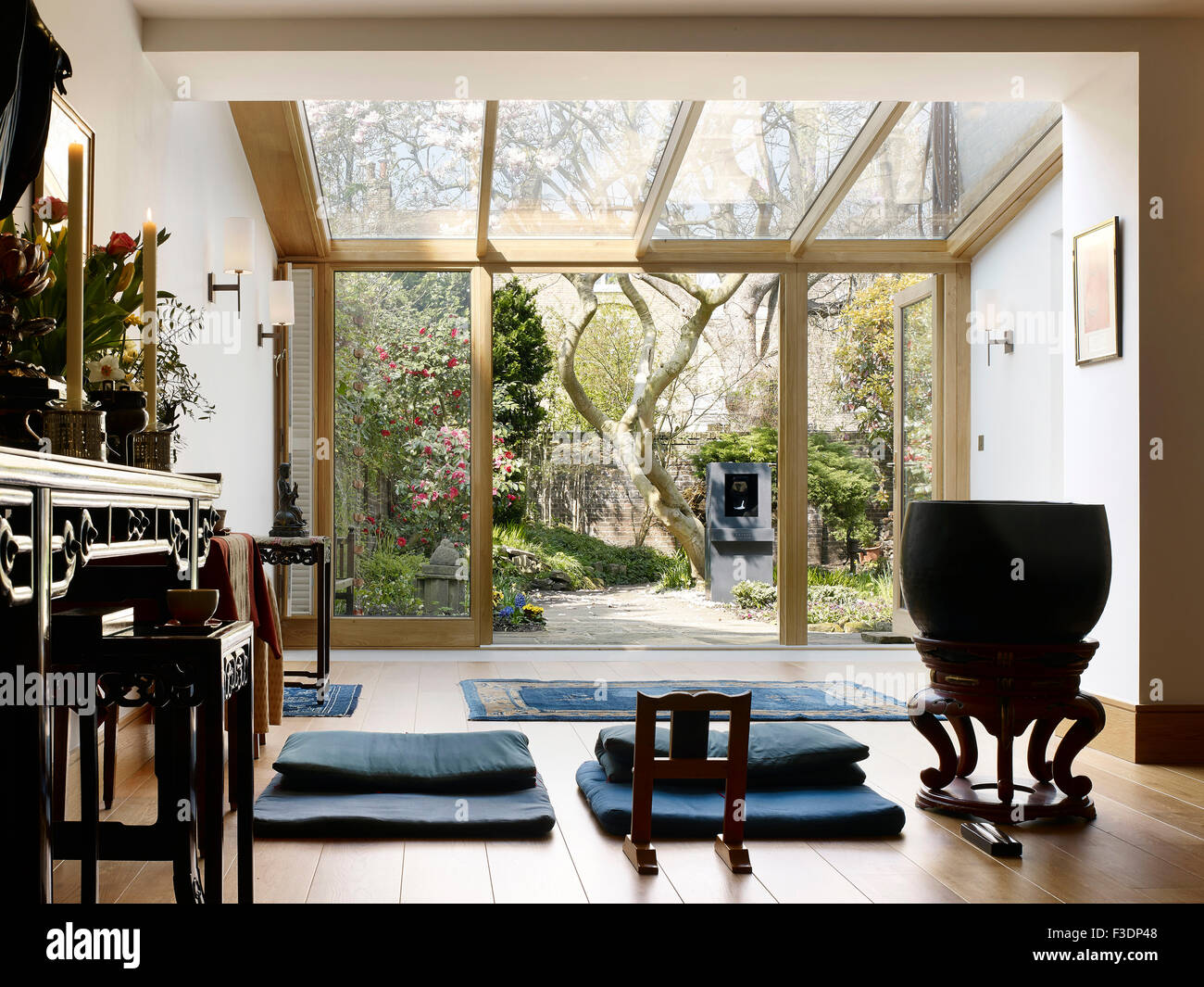 Shrine Room with view towards garden. The Zen Centre, London, United