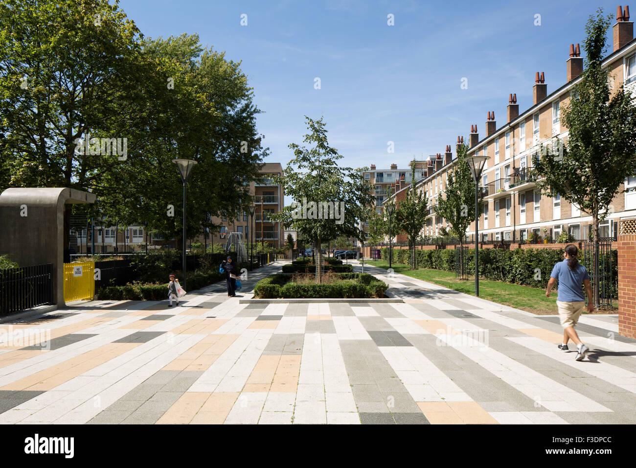 View of landscape architecture on the Brownfield Estate. Brownfield