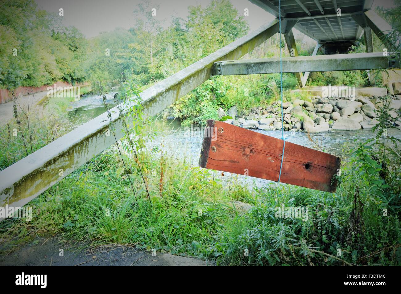 Childhood Days Wooden Swing Rope Swing Under Bridge