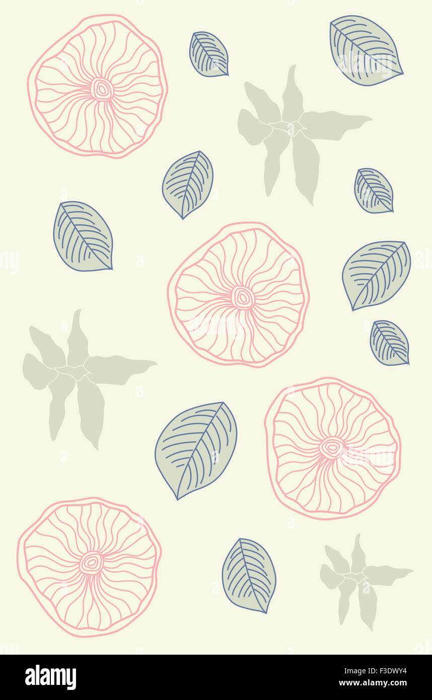 abstract floral background with leaves Stock Vector Image & Art - Alamy