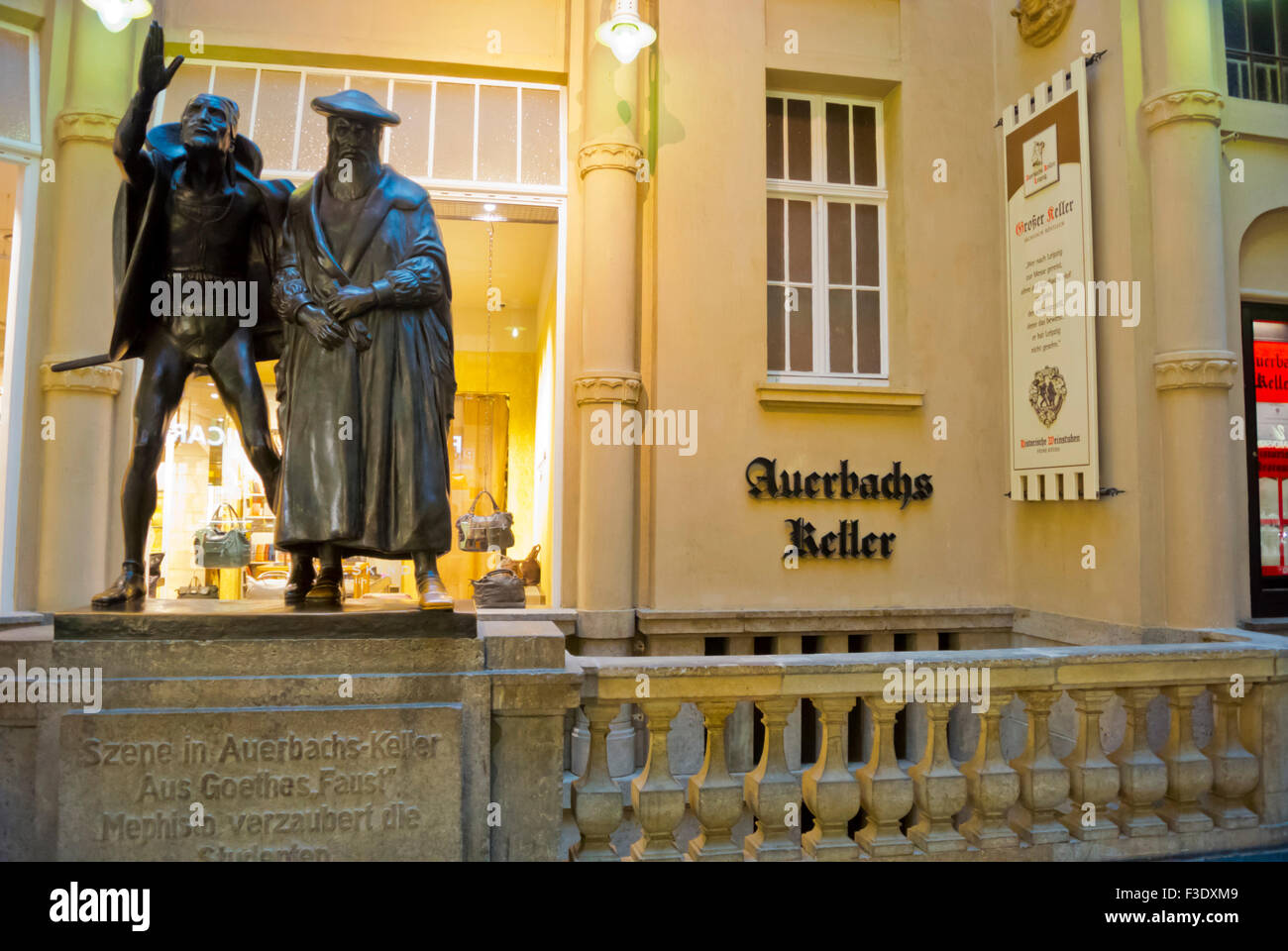 Auerbachs Keller, exterior, Mädler-Passage, Altstadt, old town, Leipzig, Saxony, Germany Stock Photo