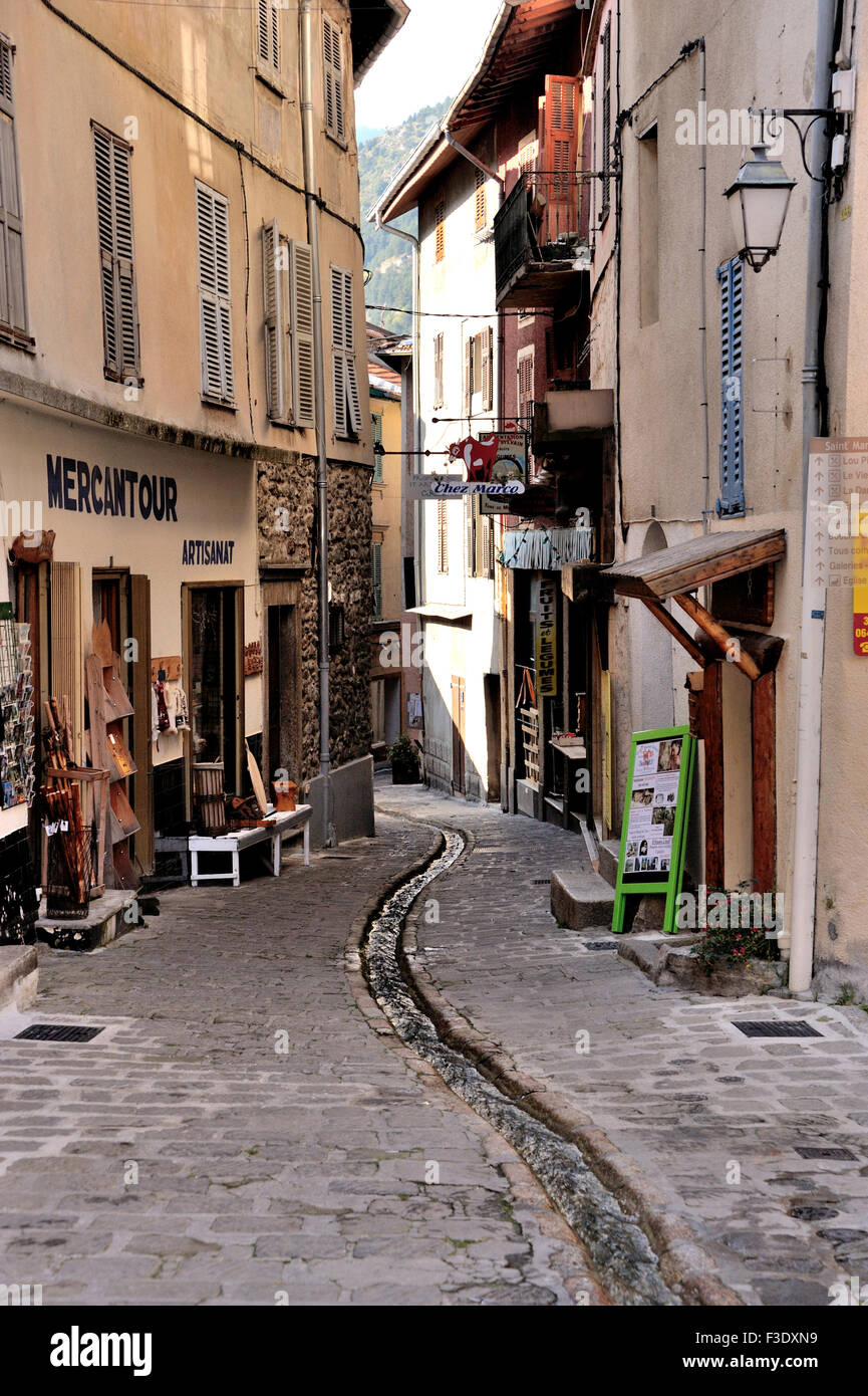 St-Martin-Vésubie, town of the Maritime Alps, cool summer resort in the ...