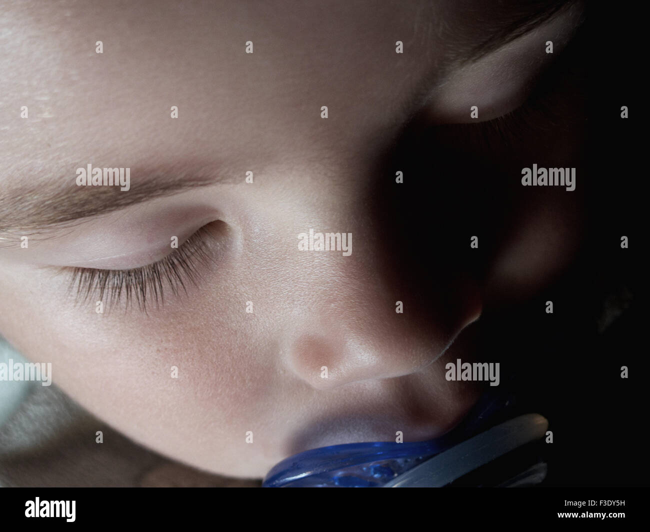 Baby sleeping with pacifier, closeup Stock Photo Alamy
