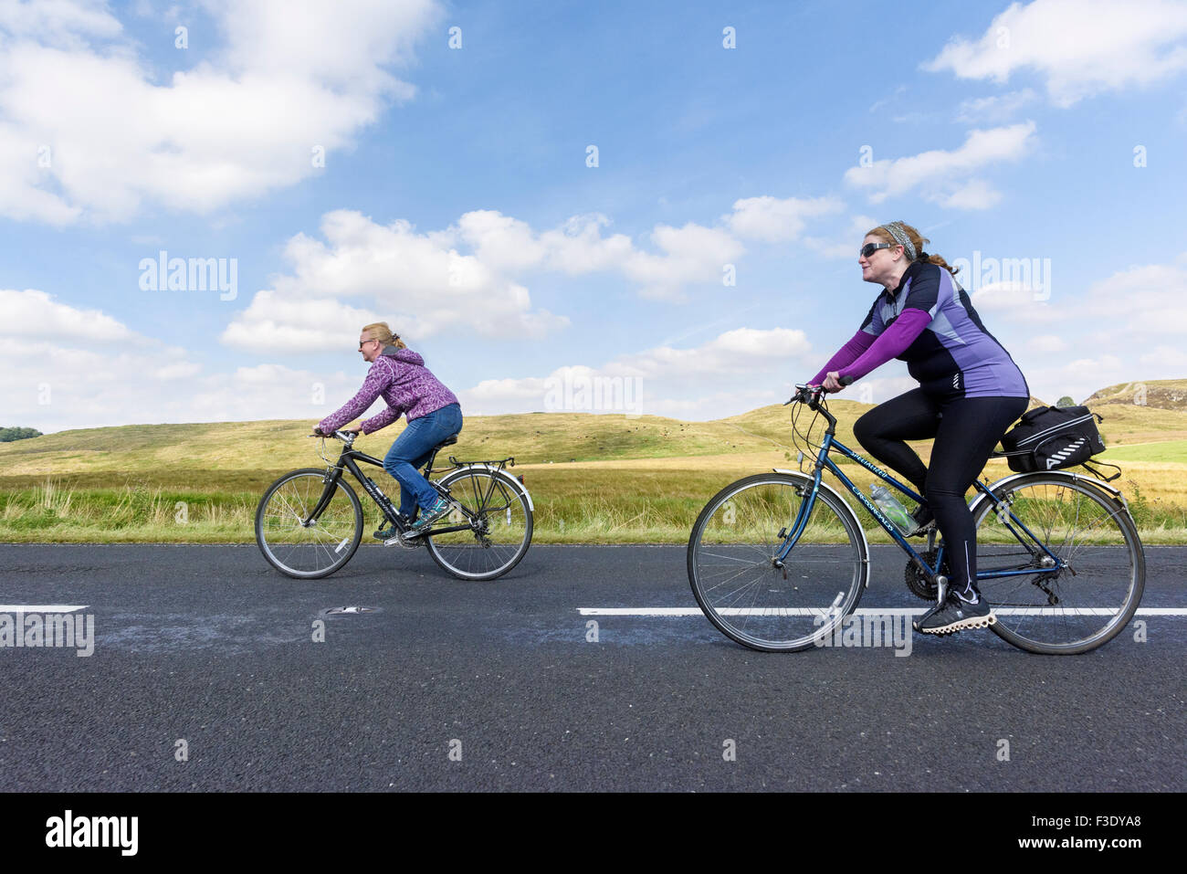 Middle aged cyclists Stock Photo