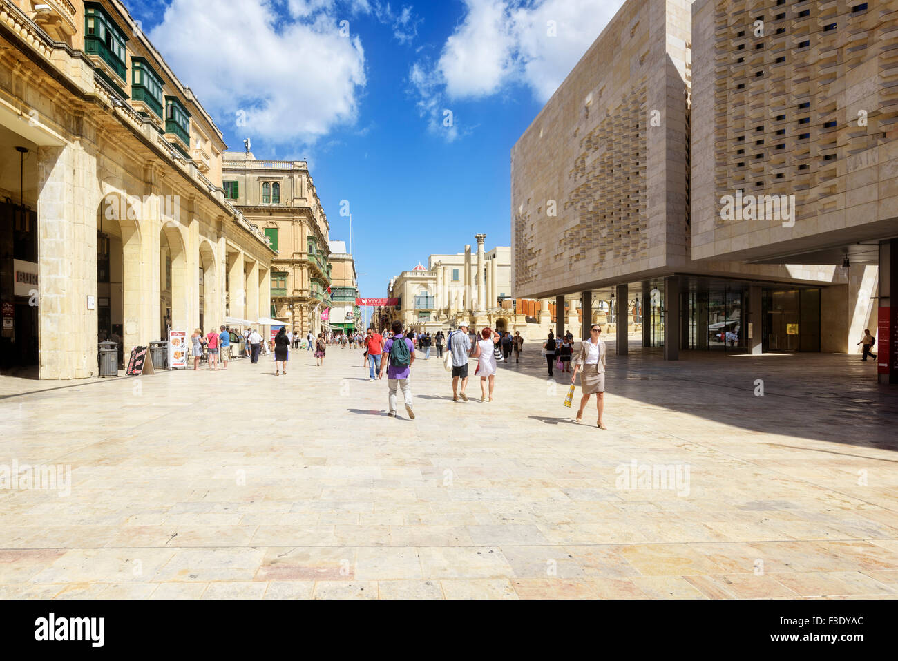 City Gate Freedom Square Valletta Stock Photo
