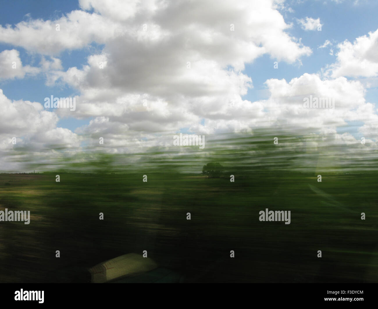 Landscape passing by outside car window Stock Photo Alamy