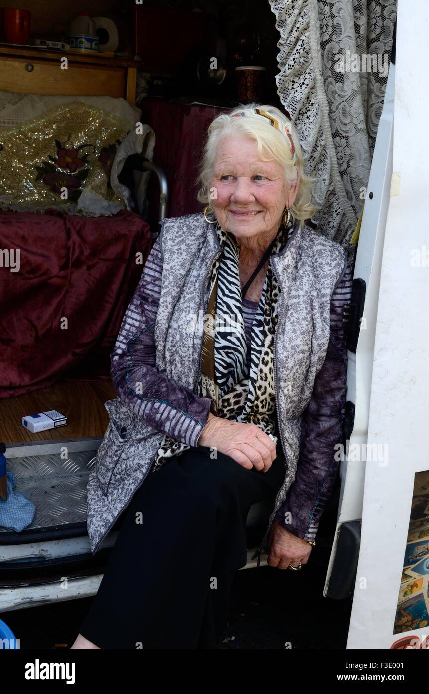 Romany fortune teller Madam Breeda at the Matchmaking Festival Lisdoonvarna County Clare ireland Stock Photo