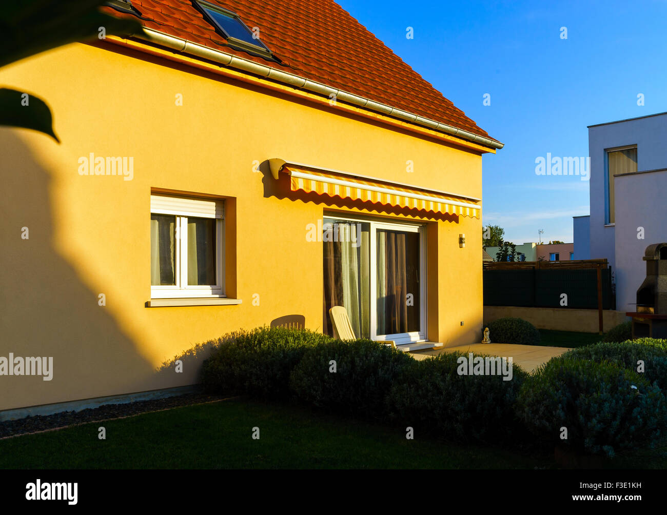 Classic family house in small french village, SaintPierre Stock Photo