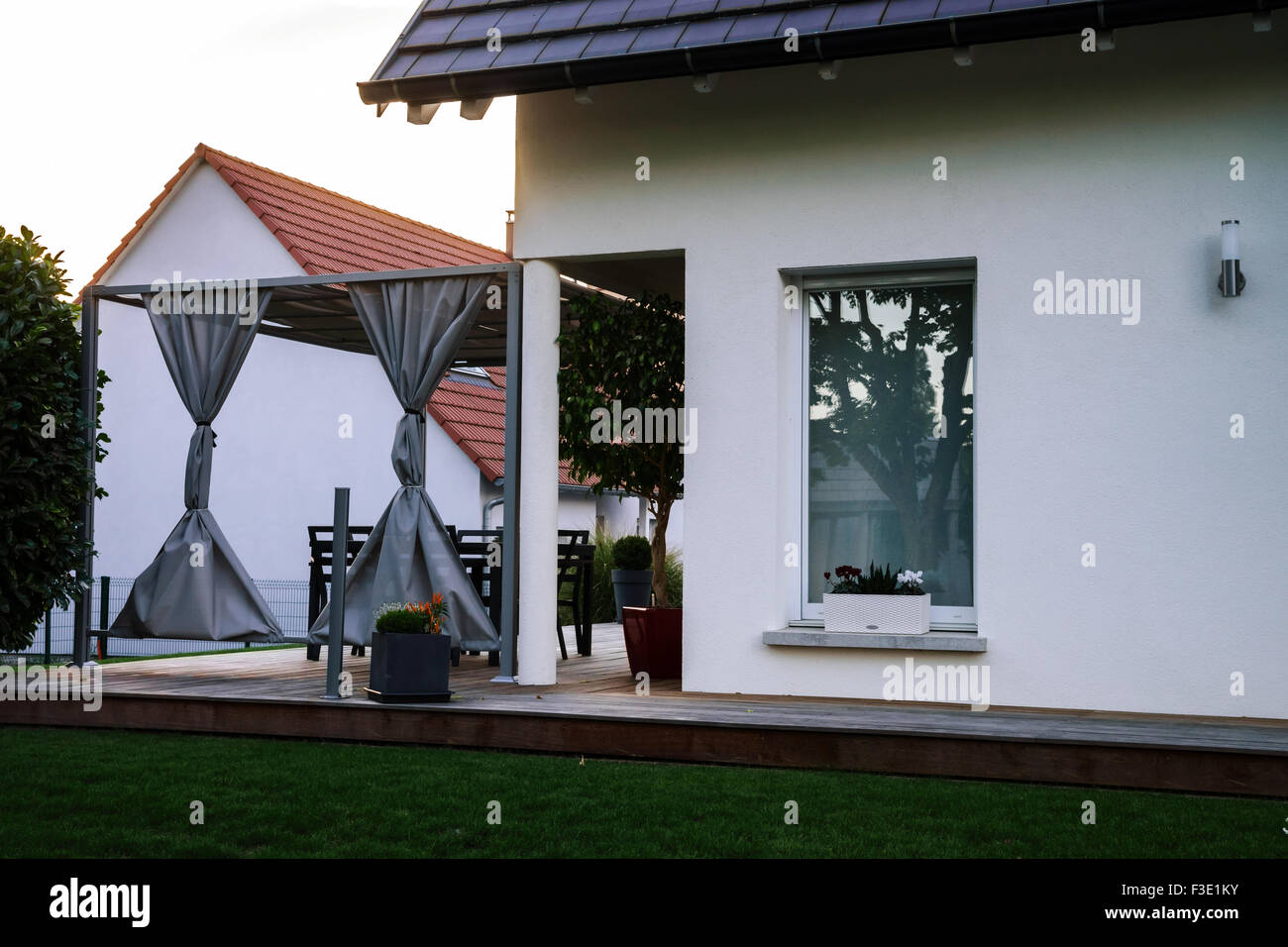 Classic family house in small french village, SaintPierre Stock Photo