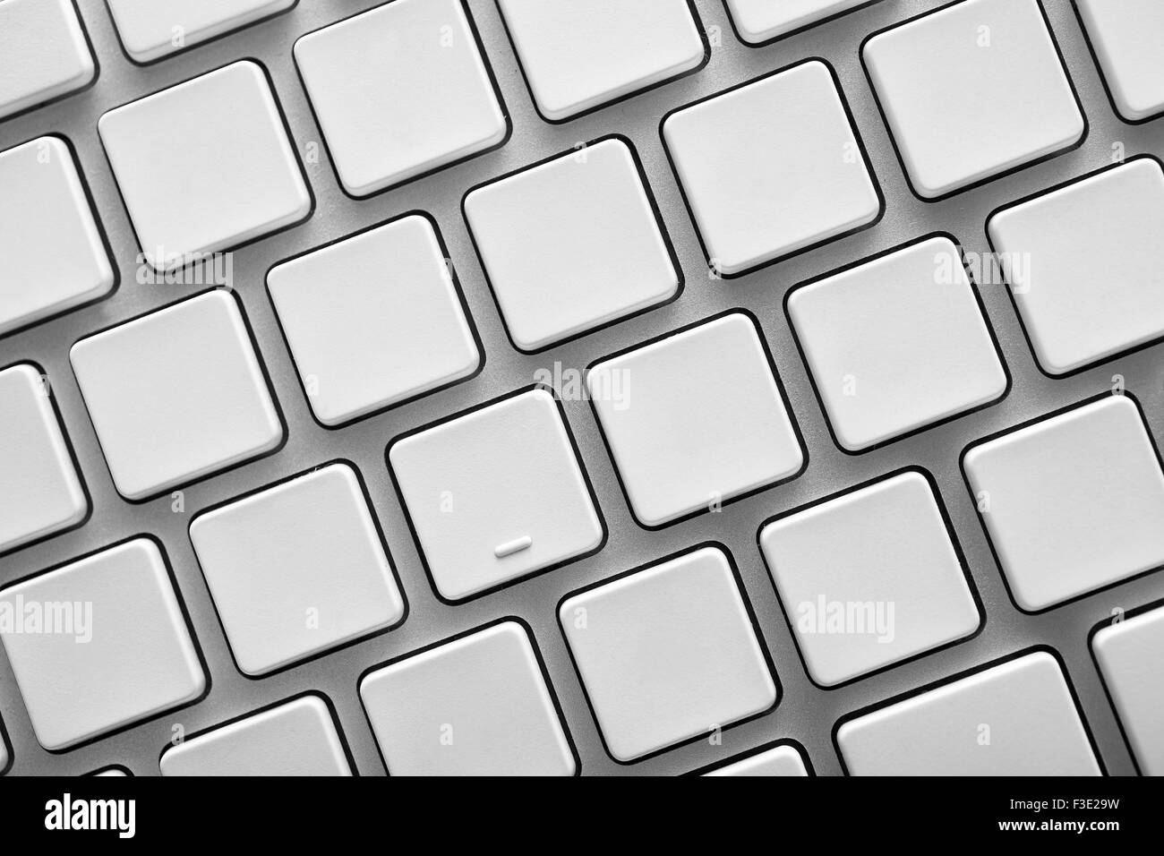 Computer keyboard with blank keys for your own idea. Stock Photo