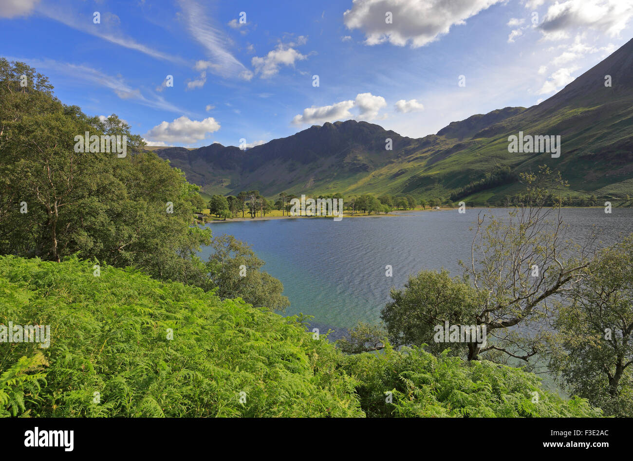 Buttermere and Haystacks mountain range, Cumbria, Lake District National Park, England, UK Stock
