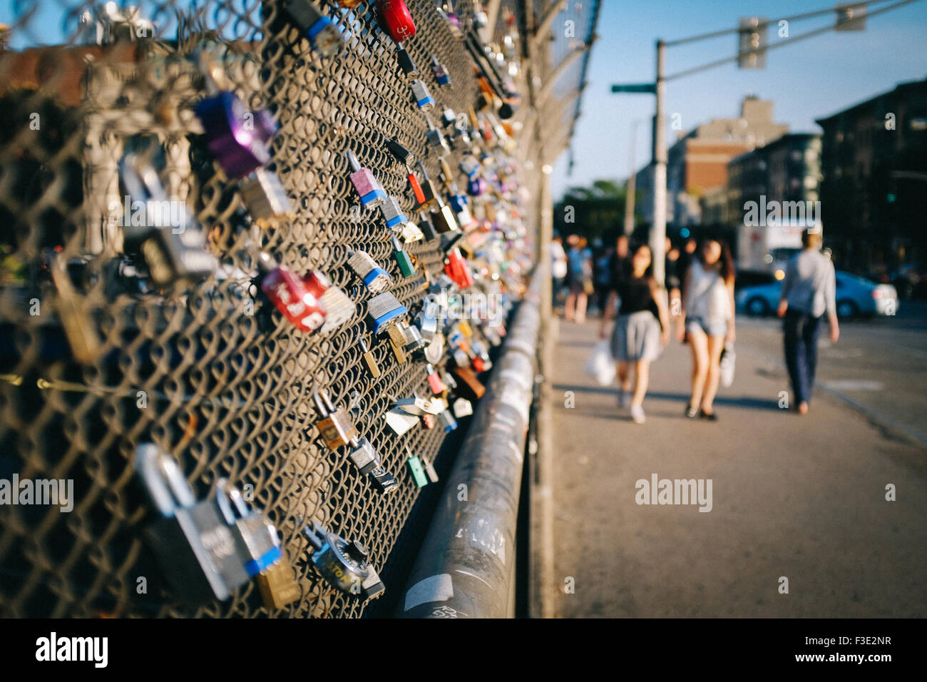 Love Locks on Mass Avenue Bridge, Boston Stock Photo Alamy