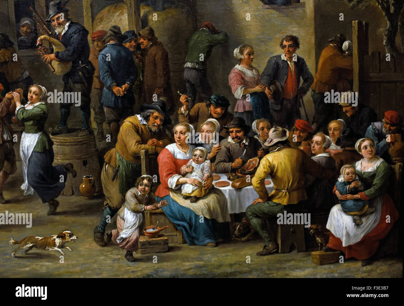 Peasant Kermis ( Fair carnival )  David Teniers II 1610-1690 Belgian Belgium Stock Photo